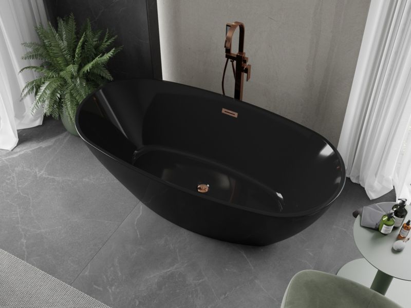 Wanna wolnostojąca Mexen Eris czarna 170x80 cm  53441708070-601 szt.