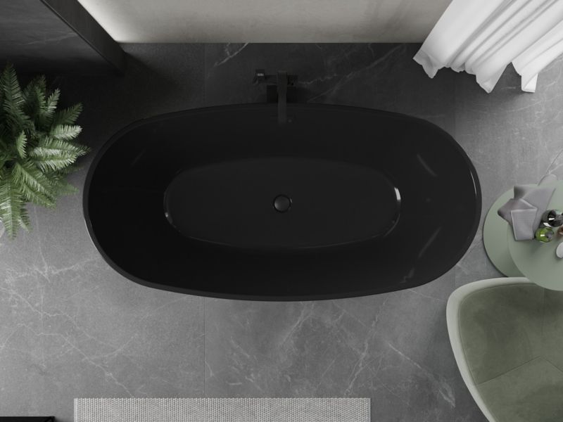Wanna wolnostojąca Mexen Eris czarna 170x80 cm  53441708070-701 szt.