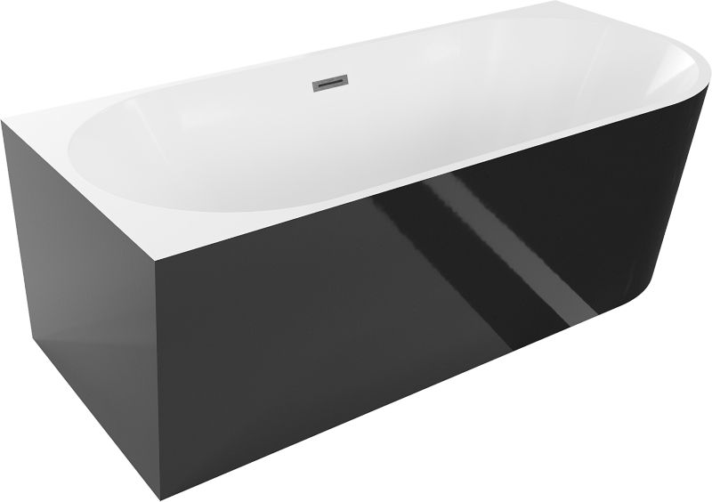 Wanna wolnostojąca Mexen Mia biała czarna 160 x 80 cm  52691608075L-661 szt.