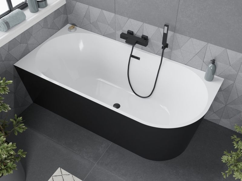 Wanna wolnostojąca Mexen Mia biała czarna 180x80 cm  52691808075L-70 1 szt.