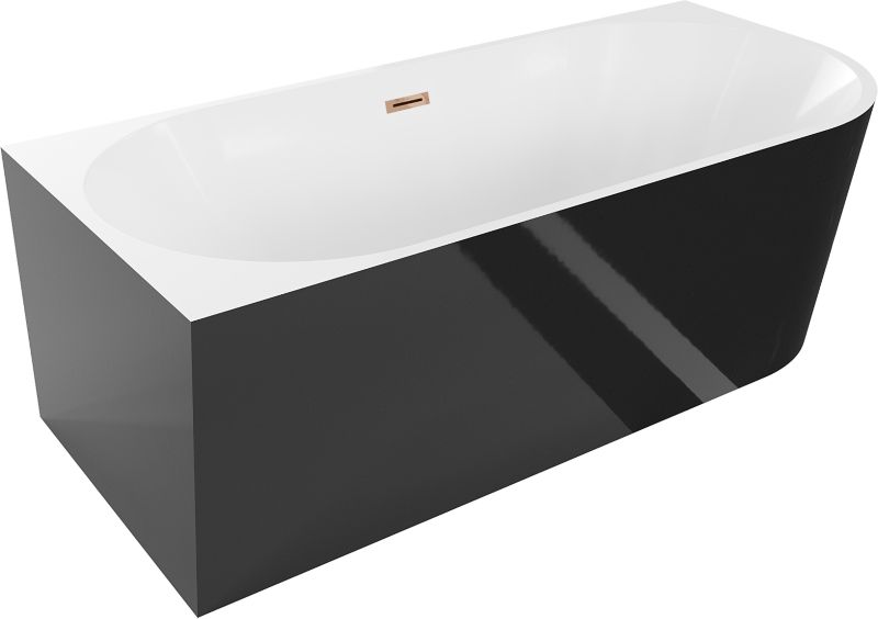 Wanna wolnostojąca Mexen Mia biały czarny 160x80 cm  52691608075L-601 szt.