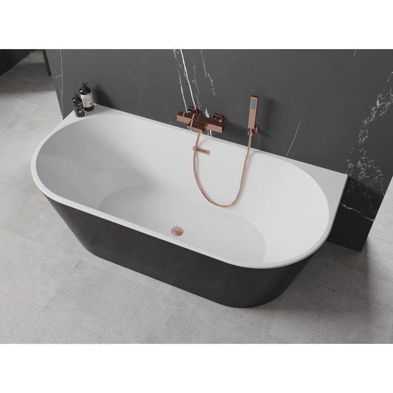 Wanna wolnostojąca Mexen Oval biała czarna 160x80 cm 1 szt.