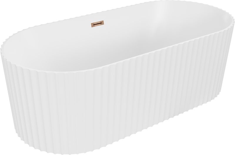Wanna wolnostojąca Mexen Paola biała mat ryflowana 170x80 cm