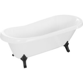 Wanna wolnostojąca Mexen Retro 170 x 75 cm biała nogi czarne 1 szt.