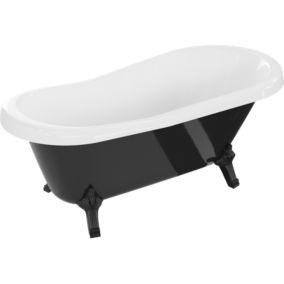 Wanna wolnostojąca Mexen Retro biały czarny 150x73 cm  53251507375-70 1 szt.