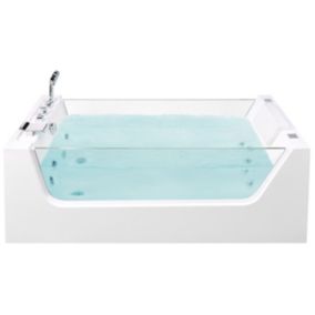 Wanna wolnostojąca z hydromasażem 170 x 80 cm biała Oyon 1 szt.