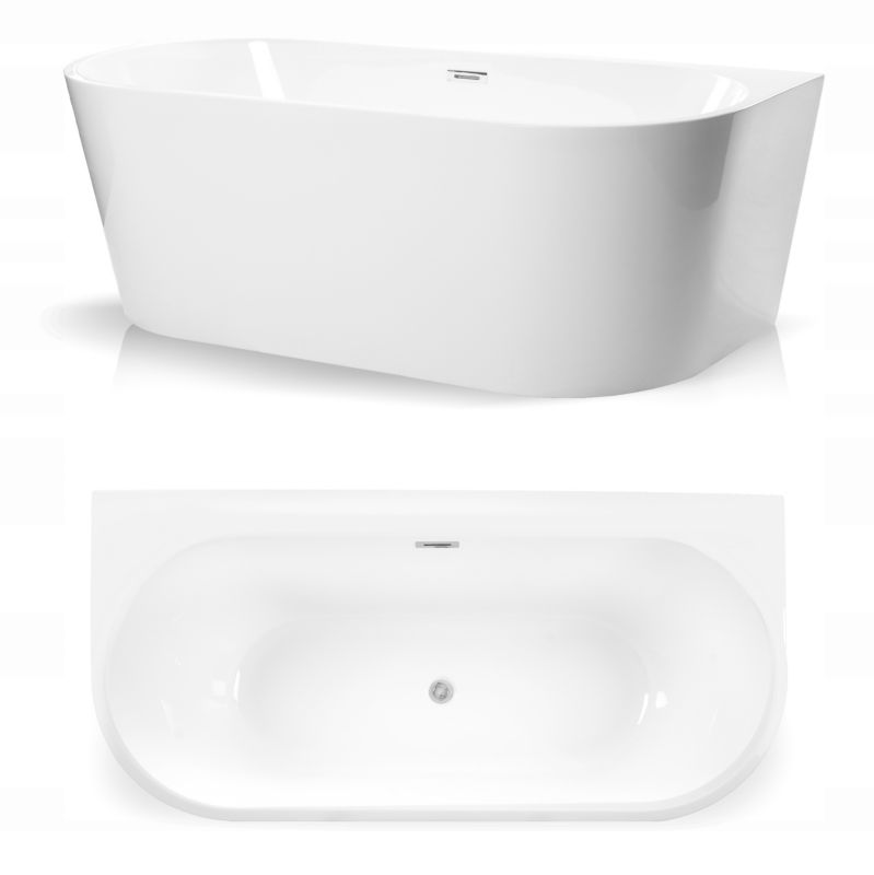 Wanna wolnostojaca Corciano Pari 170x80cm ze srebrnymi dodatkami 1szt.