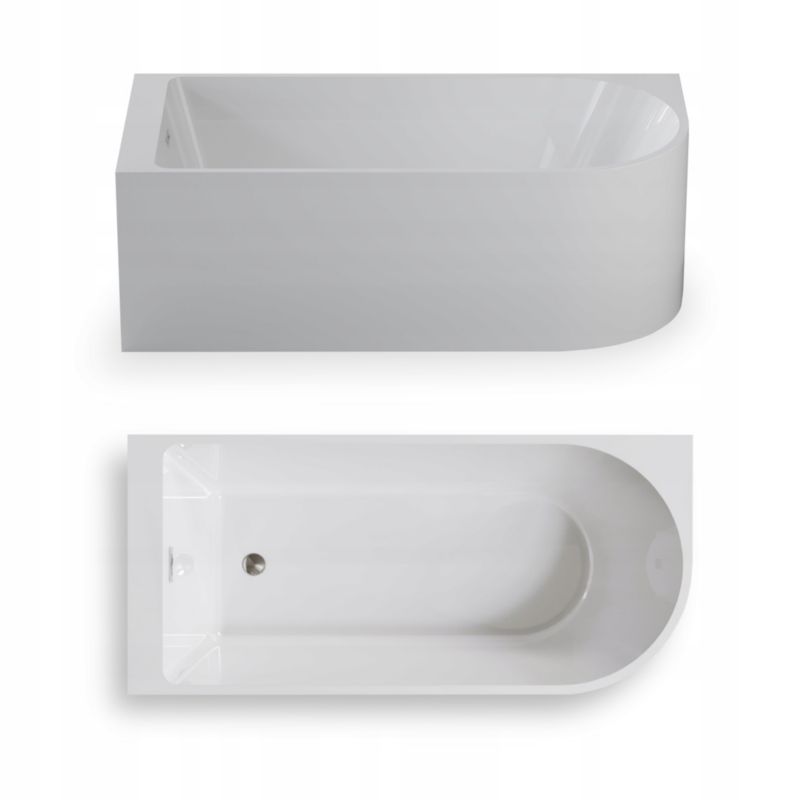 Wanna wolnostojaca Corciano Porto 170 x 80 x 58 cm ze srebrnymi dodatkami 1szt.