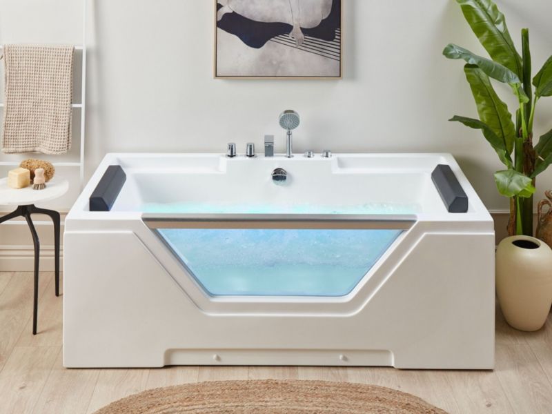 Wanna z hydromasażem 170 x 80 cm biała Grenada 1 szt.