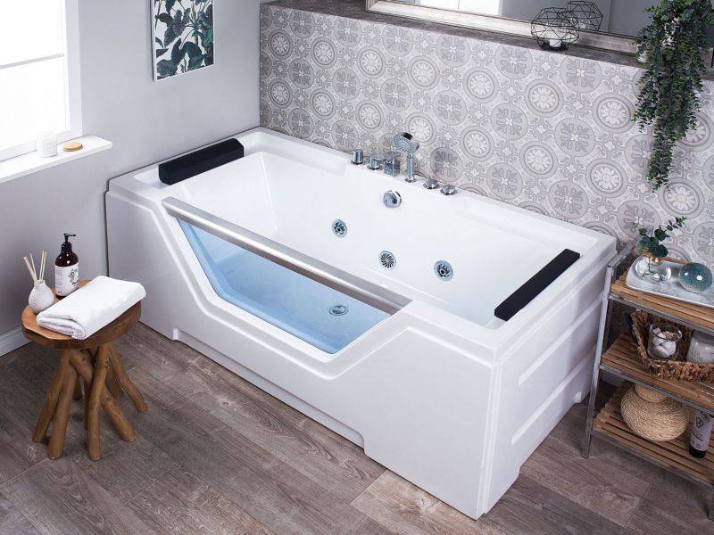 Wanna z hydromasażem 170 x 80 cm biała Grenada 1 szt.