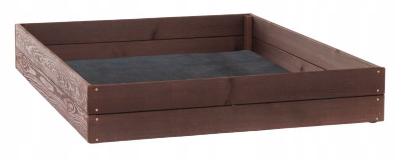 Warzywniak Impregnowany 120x120x18 cm SunWood Skrzynia na Warzywa Zielnik + Agrowłóknina 1 szt.