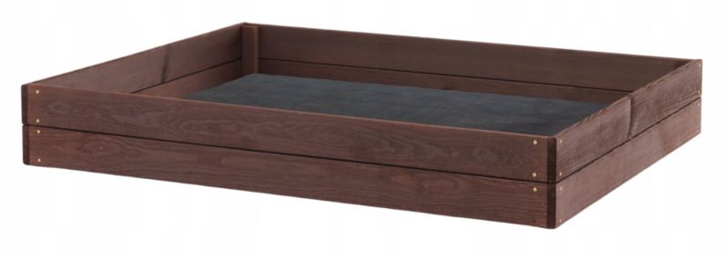 Warzywniak Impregnowany 120x120x18 cm SunWood Skrzynia na Warzywa Zielnik + Agrowłóknina 1 szt.