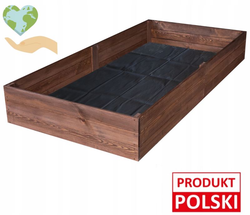 Warzywniak Impregnowany 240x120cm SunWood Skrzynia na Warzywa Inspekt Duży + GRATISY 1 szt.