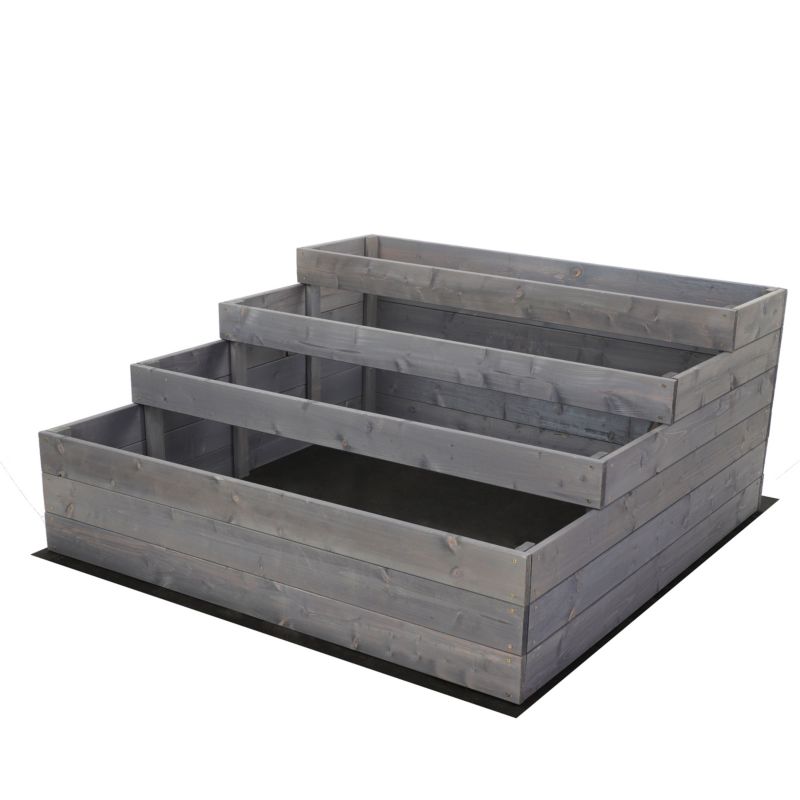 Warzywniak MODO24 54x117x120 cm szara impregnacja szeroki wysoki 1 szt.
