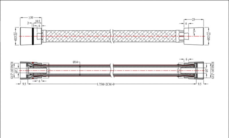 Wąż prysznicowy GoodHome PVC 1,75 m czarny