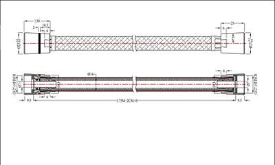 Wąż prysznicowy GoodHome PVC 1,75 m czarny