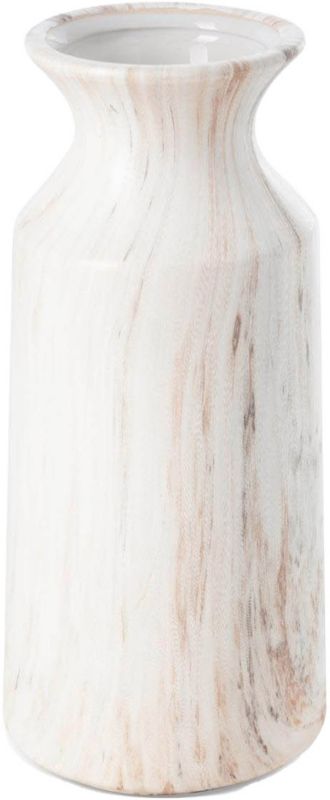 Wazon Eurofirany Asli 11 x 11 x 25 cm biało beżowy