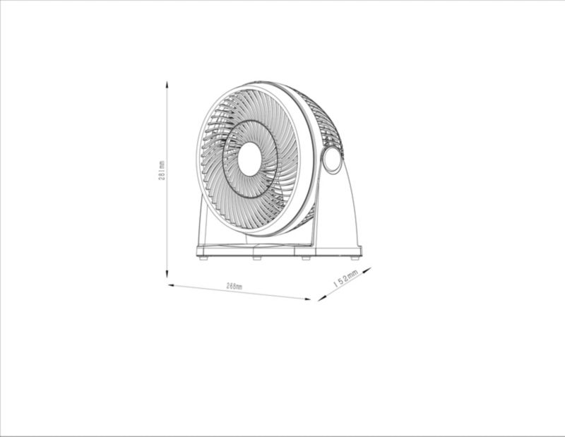 Wentylator 17 cm biały