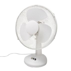 Wentylator biurkowy 30 cm biały