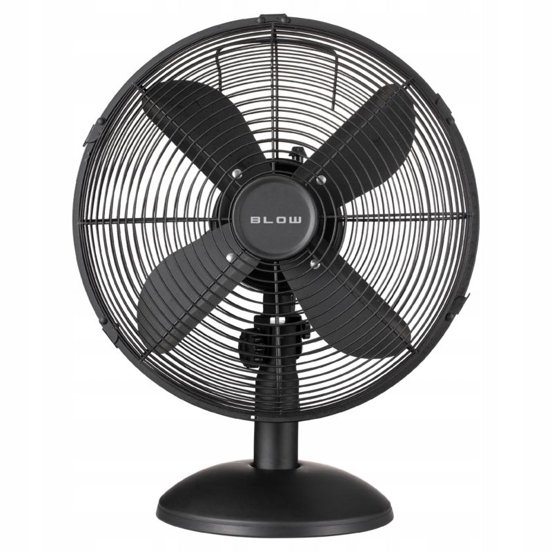 Wentylator BLOW biurkowy stołowy wiatrak stojący metalowy cichy 30cm mocny 50W - 1 szt.