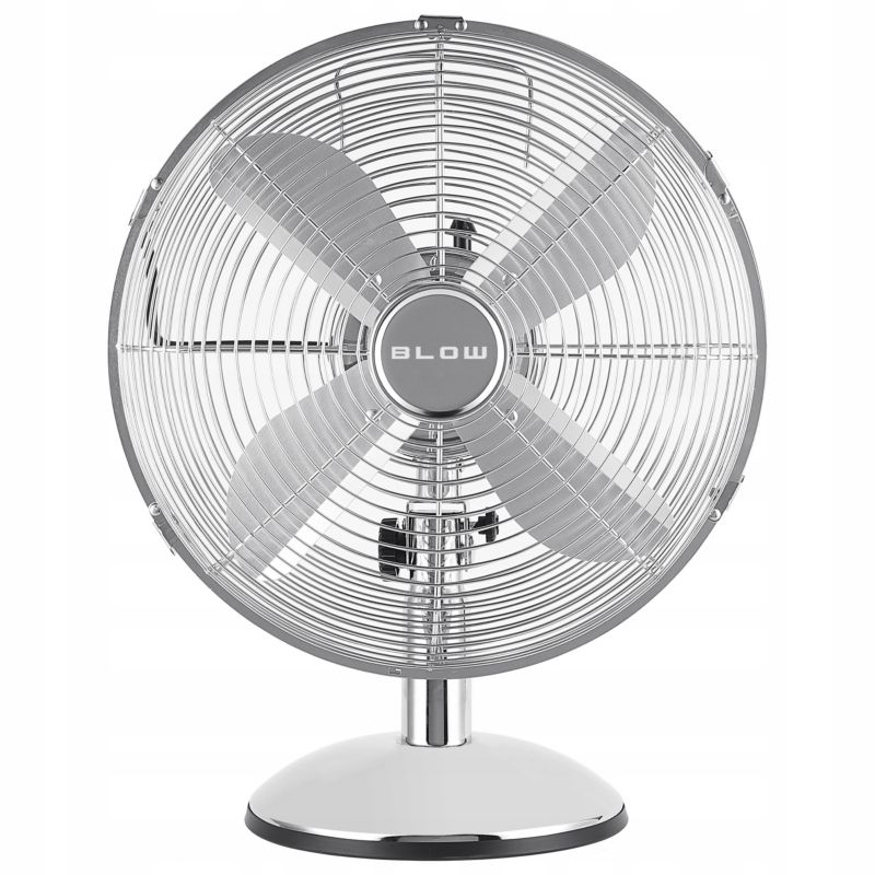 Wentylator BLOW biurkowy stołowy wiatrak stojący metalowy mocny 50W cichy 30cm 1 szt.