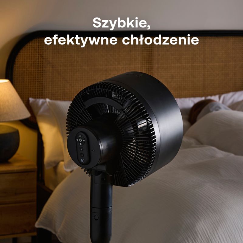 Wentylator Dimplex DUOCOOL Smart 2w1 bezprzewodowy akumulator 45 h 5 prędkości 36 dB czarny 1 szt.