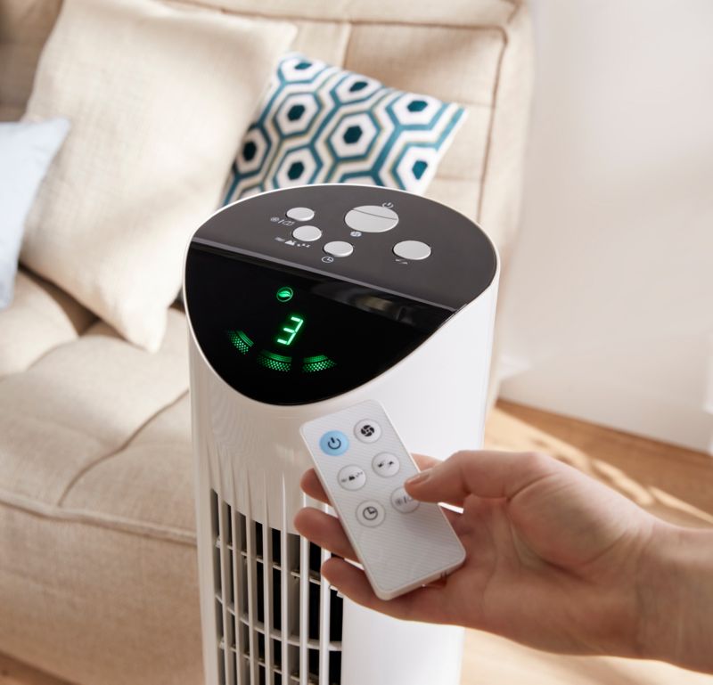 Wentylator kolumnowy GoodHome z nawilżaczem 4 l