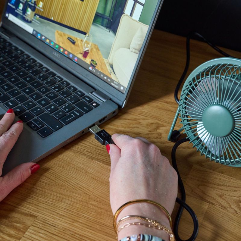 Wentylator mini USB zielony