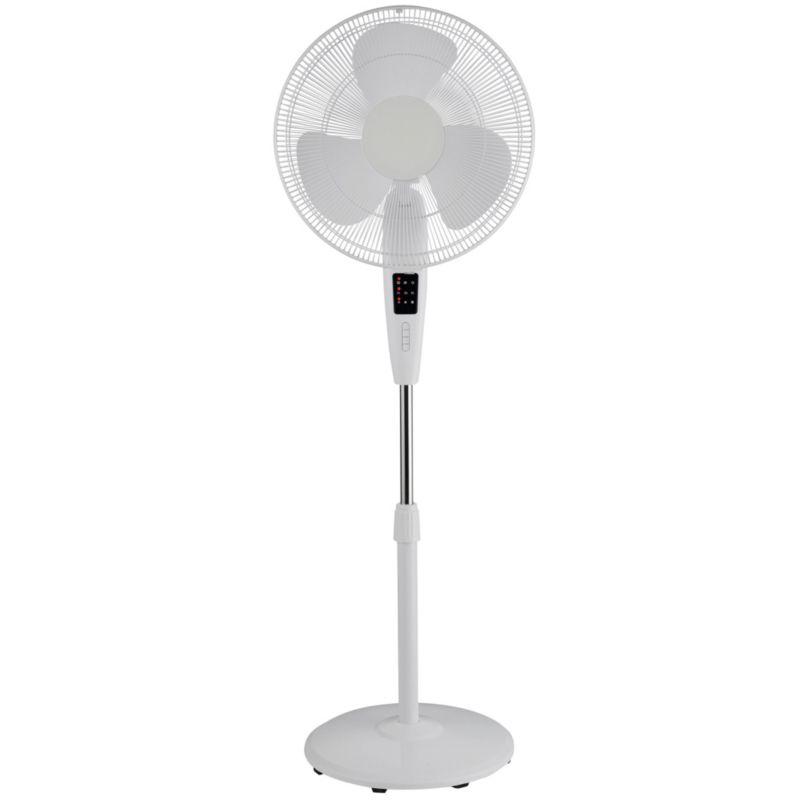 Wentylator stojący z pilotem 40 cm biały
