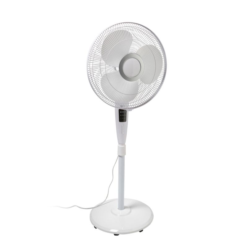 Wentylator stojący z pilotem 40 cm biały