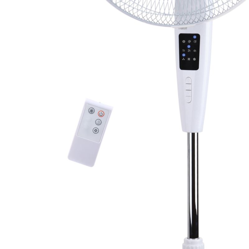 Wentylator stojący z pilotem 40 cm biały