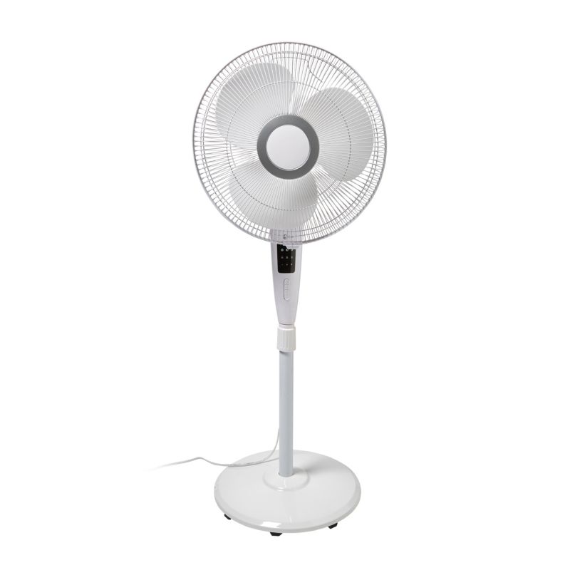 Wentylator stojący z pilotem 40 cm biały