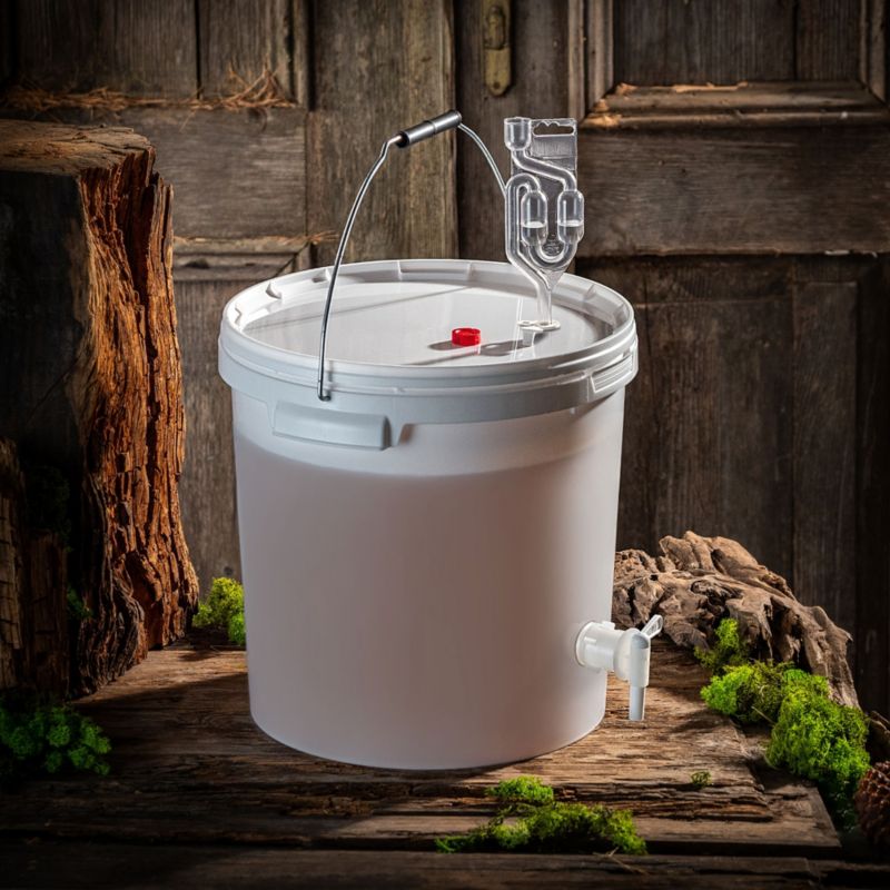 Wiadro fermentacyjne KADAX Zestaw z pokrywą, uchwytem, korkiem obrotowym, korkiem fermentacyjnym 20L 1 szt.