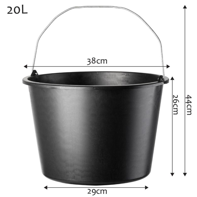 Wiadro KADAX Budowlane Gospodarcze Plastikowe 20L 1szt