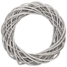 Wianek wiklinowy 20 cm szary