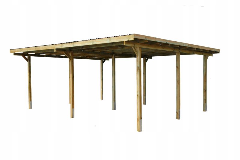 Wiata garażowa podwójna RSCBis z dachem z płyty PCW 595 x 495 cm 1 szt.