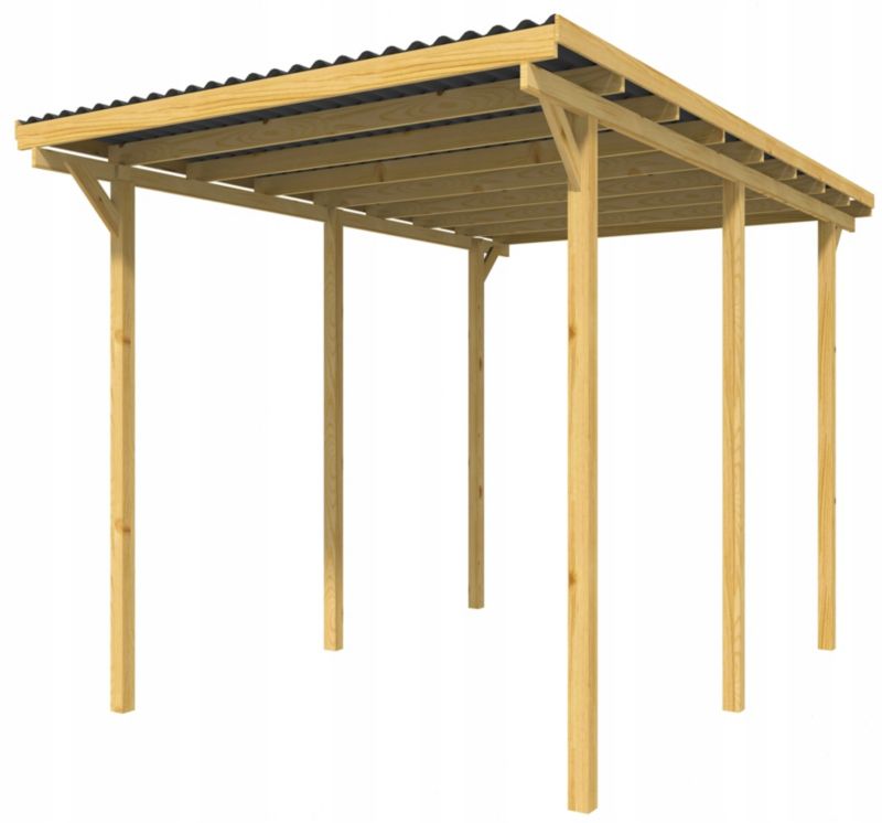 Wiata garażowa podwyższona RSCBis 300 x 500 cm z zadaszeniem PCW 1 szt.
