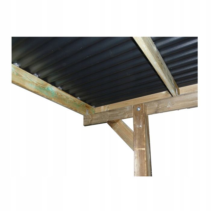 Wiata garażowa podwyższona RSCBis 300 x 500 cm z zadaszeniem PCW 1 szt.