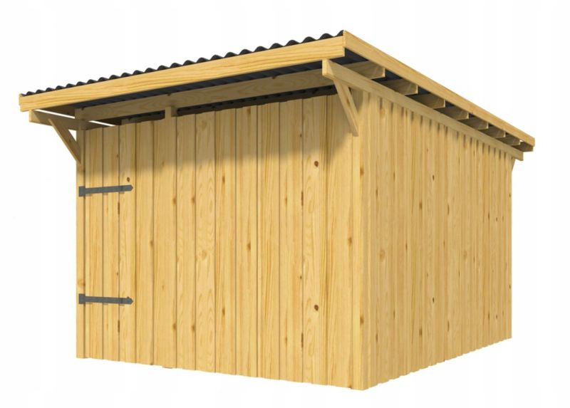 Wiata garażowa RSCBis 300 x 500 cm zadaszenie PVC ze ścianami i drzwiami 1 szt.