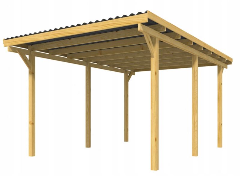 Wiata garażowa RSCBis 300 x 500 cm zadaszenie PVC ze ścianami i drzwiami 1 szt.