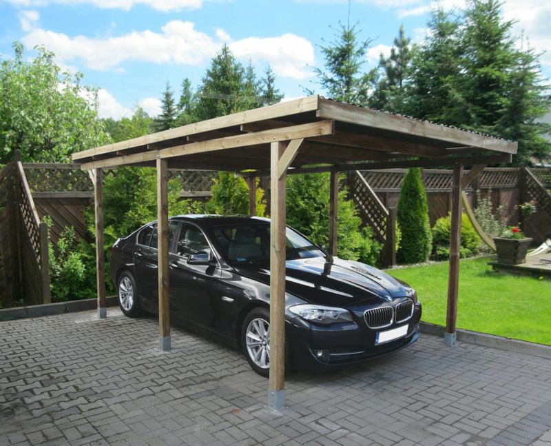Wiata garażowa RSCBis 300 x 500 cm zadaszenie PVC ze ścianami i drzwiami 1 szt.