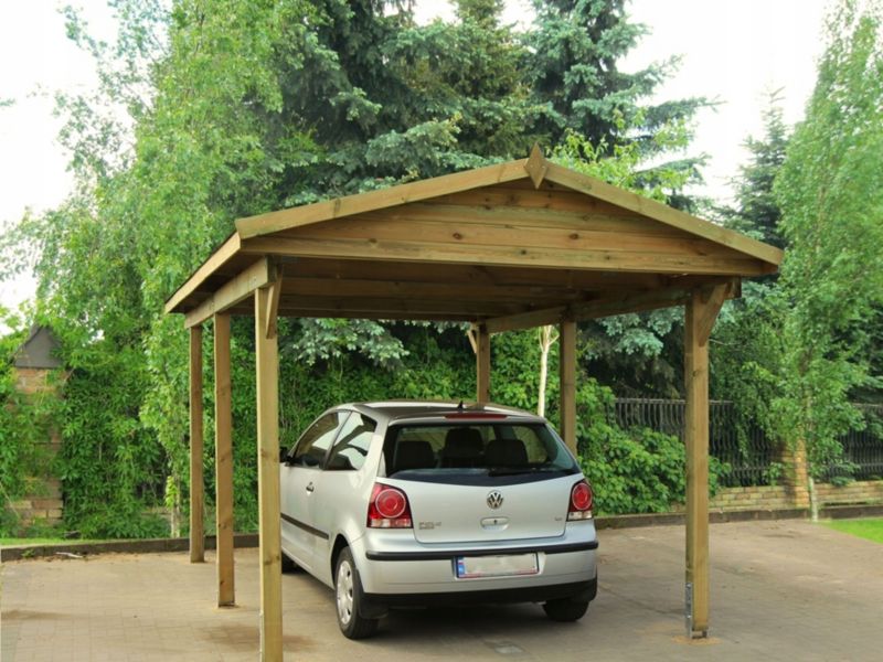 Wiata garażowa RSCBis drewniana impregnowana 304 x 604 cm 1 szt.