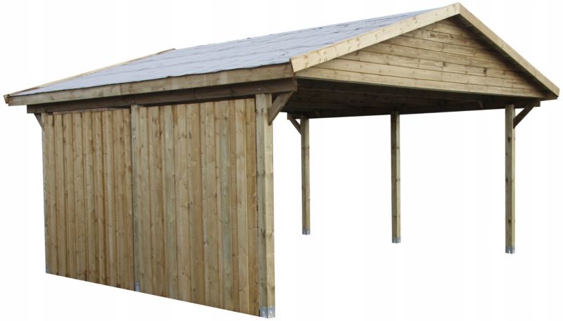 Wiata garażowa RSCBis drewniana impregnowana 304 x 604 cm 1 szt.