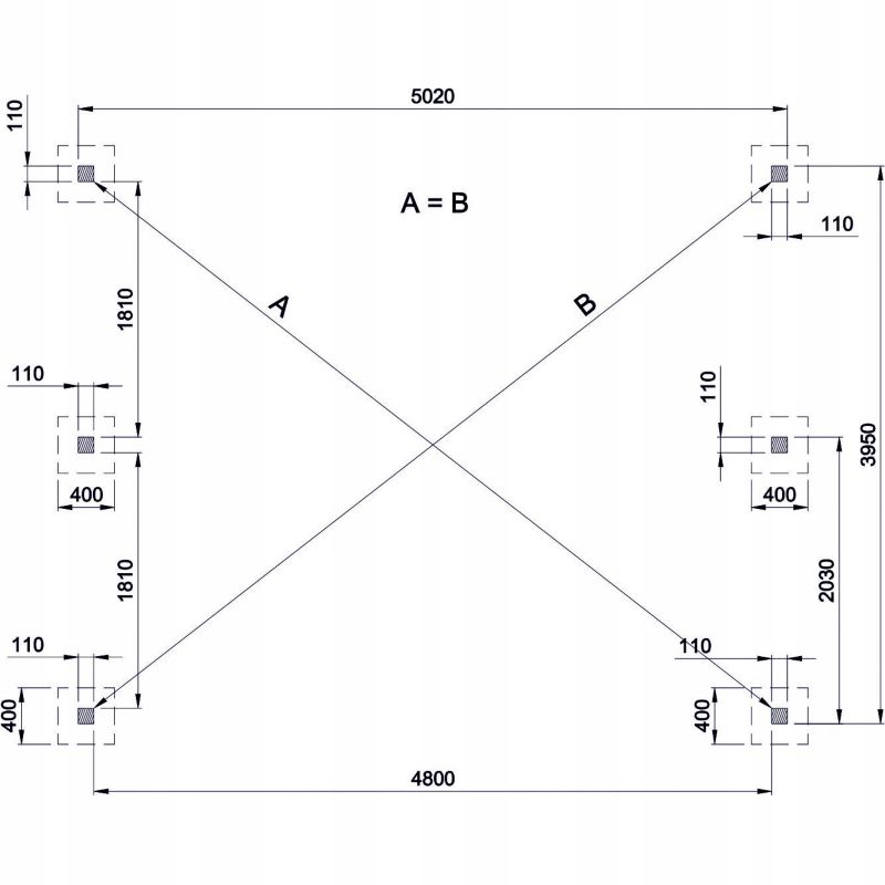 Wiata garażowa RSCBis drewniana impregnowana 530 x 504 cm 1 szt.