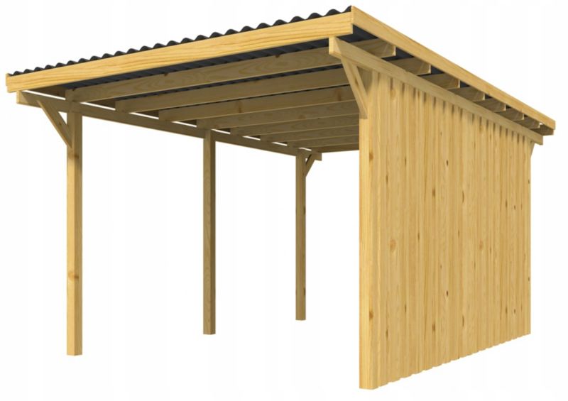 Wiata garażowa RSCBis PVC 300 x 500 cm z 2 ścianami bocznymi 1 szt.