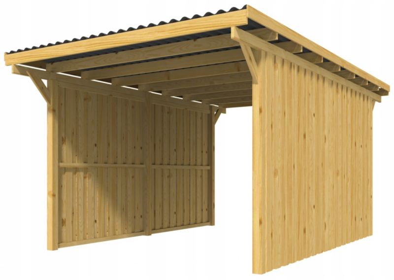 Wiata garażowa RSCBis z dachem PVC 300 x 500 cm 4 ściany boczne 1 kpl
