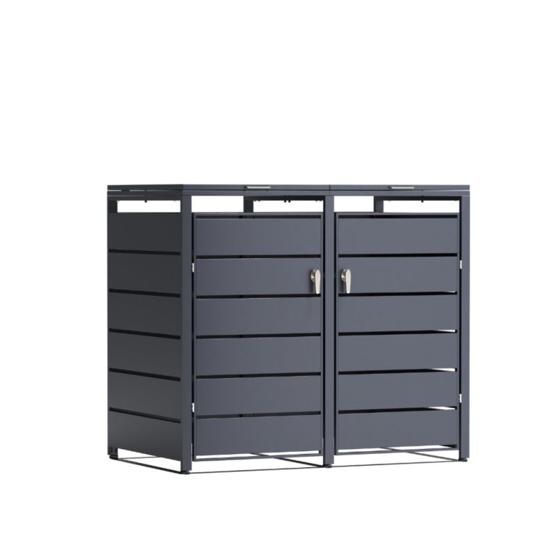 Wiata śmietnikowa Timbela M802-2K 2x240L metalowa zabudowa koszy na śmieci 1 szt.