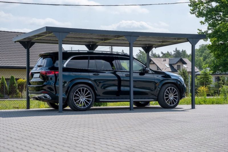 Wiata samochodowa Corciano Carport 549 x 287 x 238 cm Garaż samochodowy 1szt.