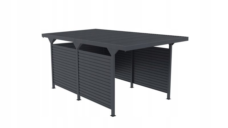Wiata samochodowa Corciano Carport Georg z blachami bocznymi 549 x 287 x 238  1 kpl.