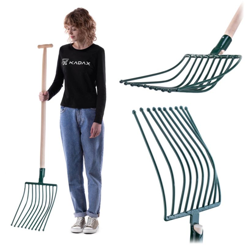 Widły Gable KADAX 10 Zębne Do Ziemniaków Buraków metalowe Solidne 138cm 1szt.